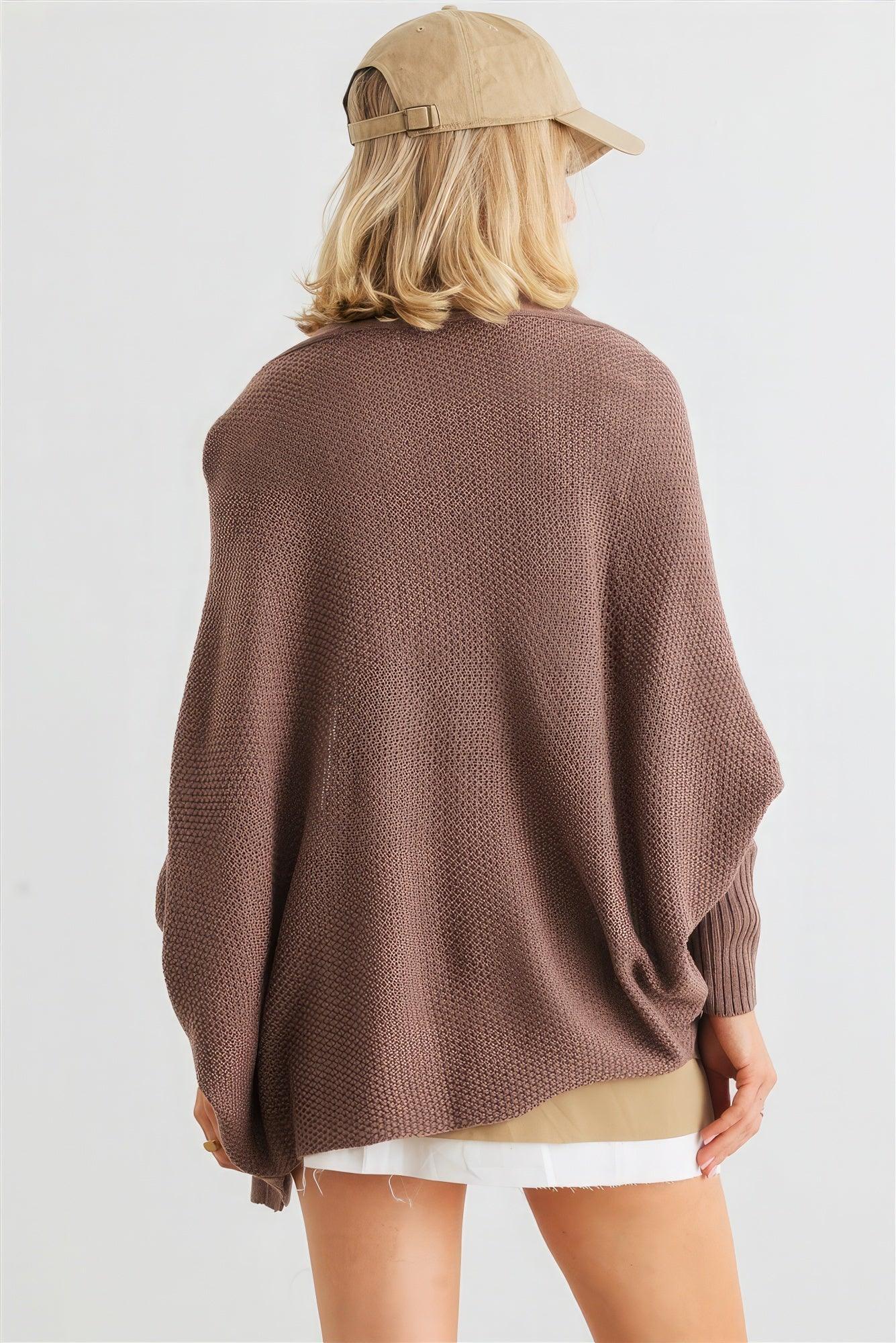 Batwing Sleeve Open Front Cardigan - AMIClubwear