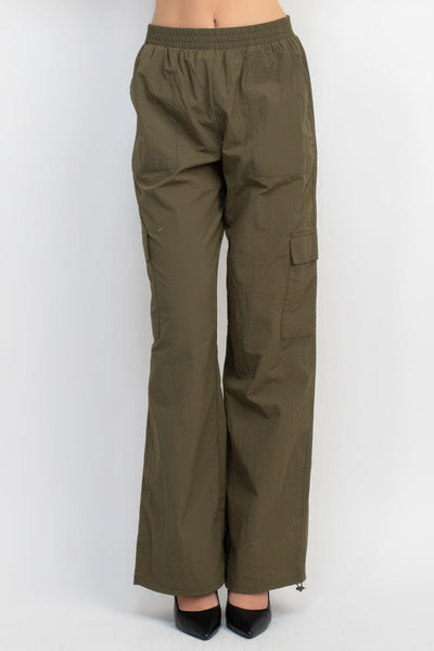 High-rise Cargo Parachute Pants - AMIClubwear