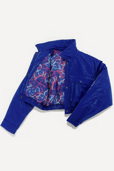 Shiny Puffer Bomber Jacket - AMIClubwear