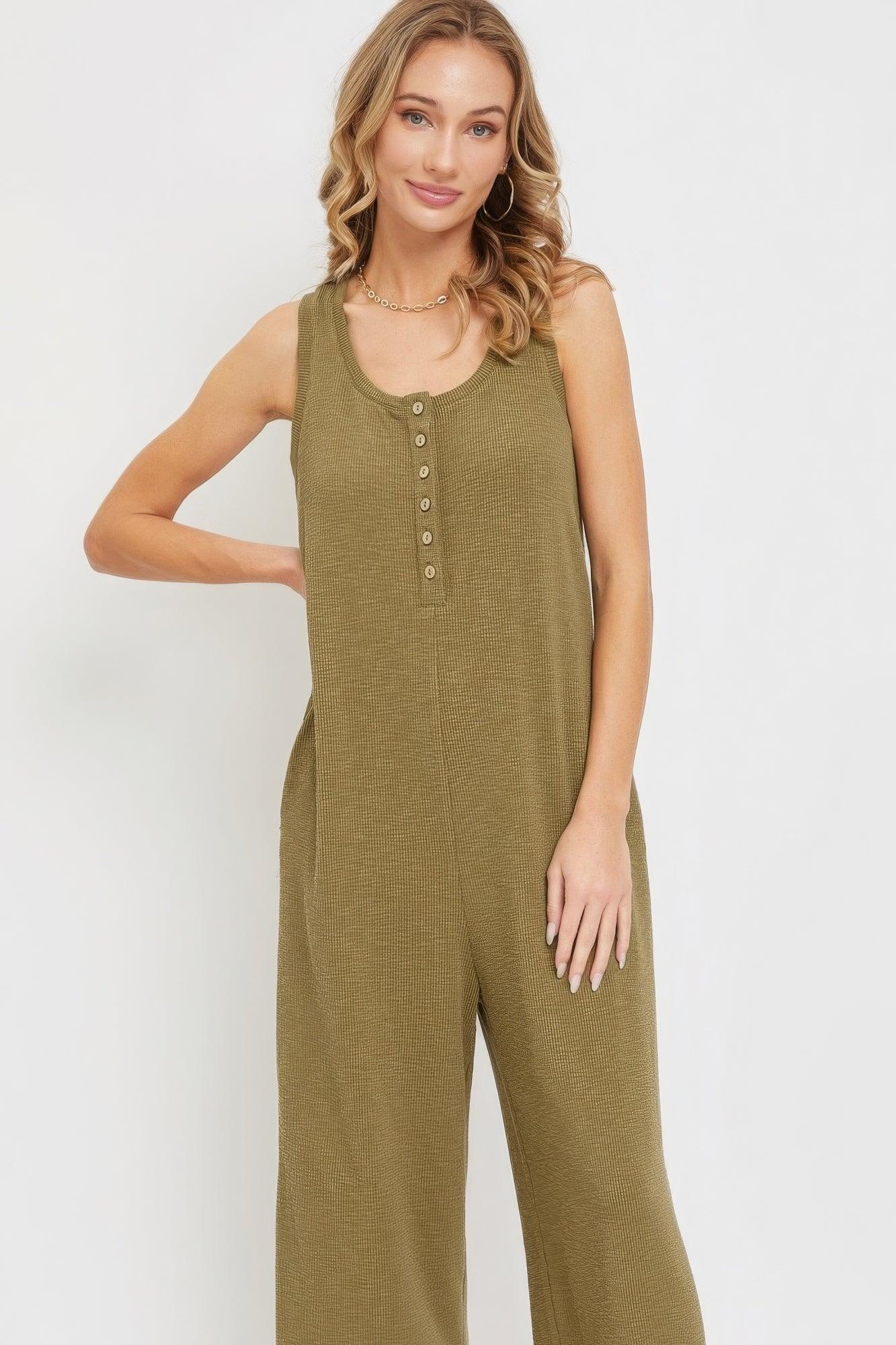 Buttondown Jumpsuit - AMIClubwear