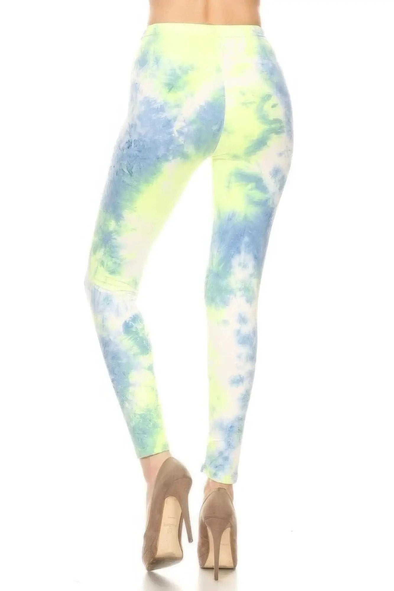 Tie Dye Printed, Full Length, High Waisted Leggings