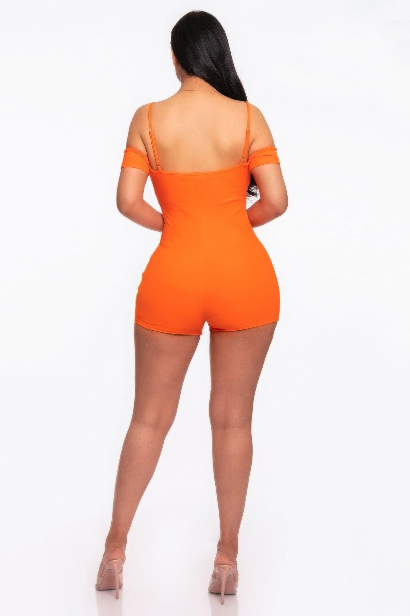 Infinity Off-shoulder Knitted Rompers - AMIClubwear