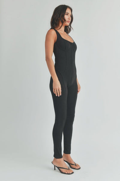 Solid Color Jumpsuit - AMIClubwear