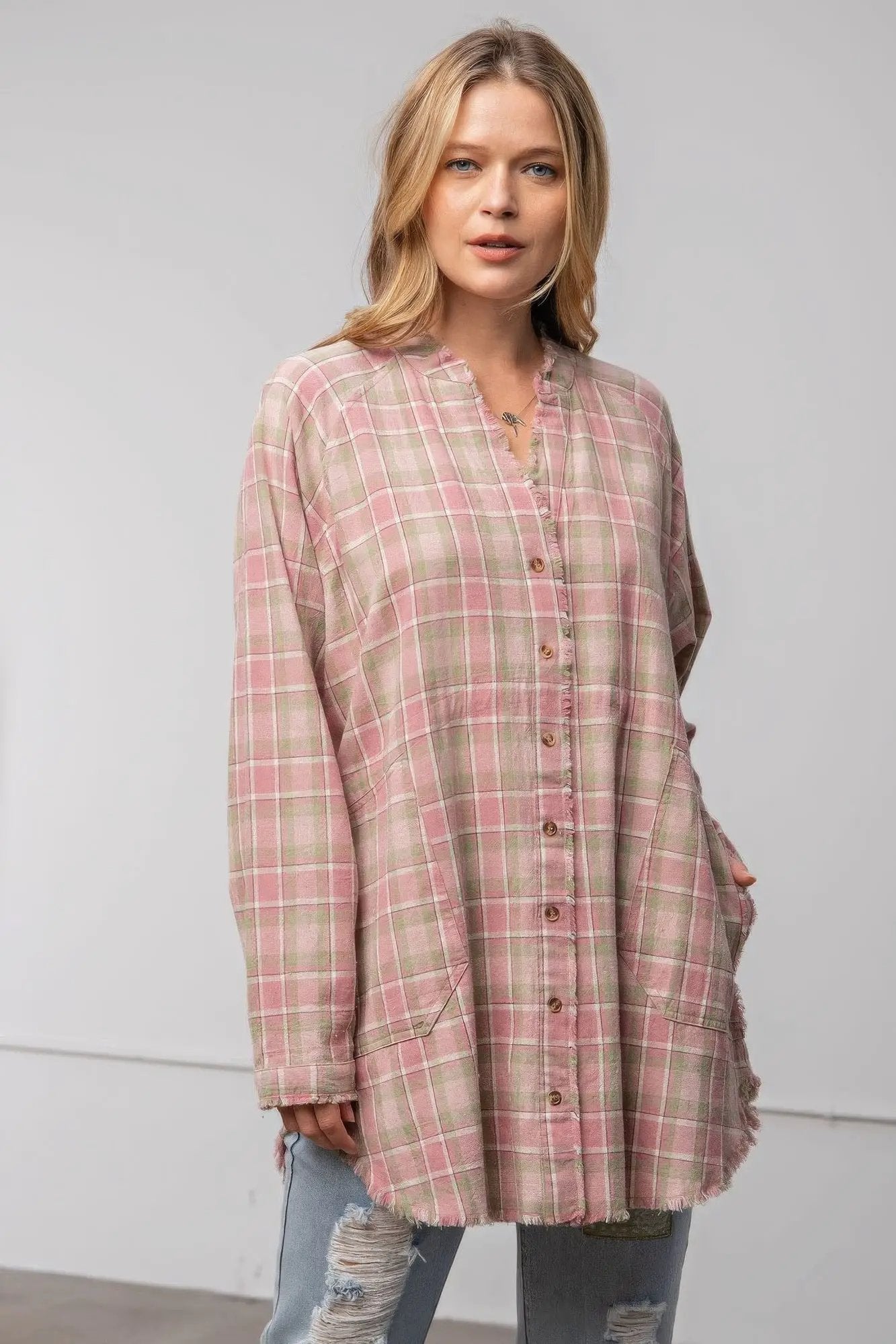 Plaid Cotton Linen Shirt
