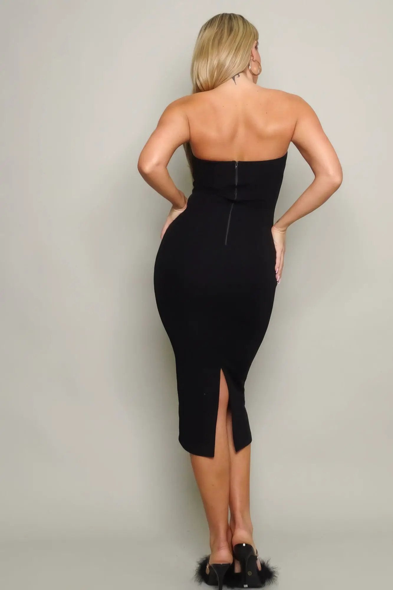 Knit Tube Midi Dress