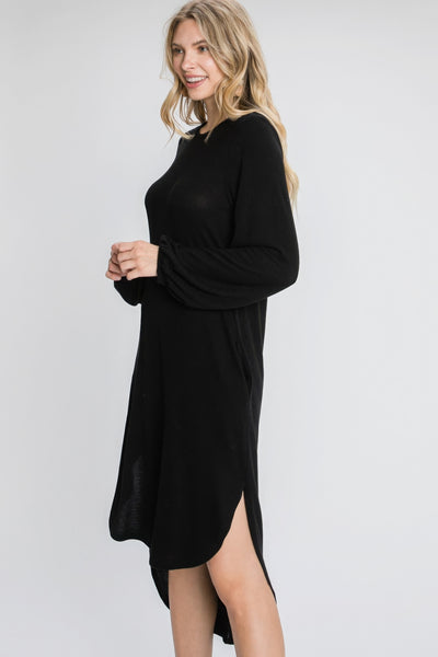 Minimal Long Sleeve Midi Dress