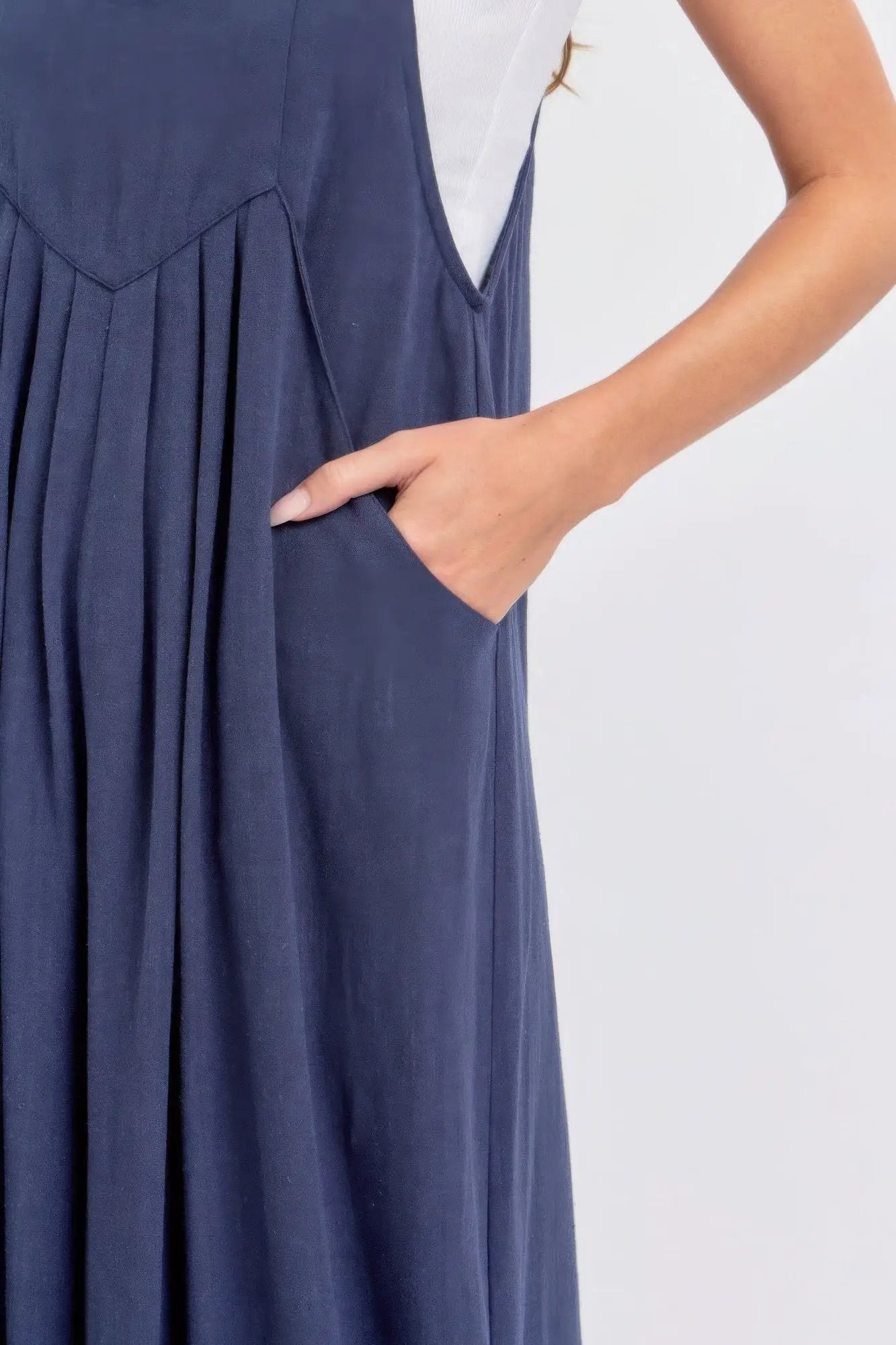 Adjustable Strap Overall Wide Leg Jumpsuit
