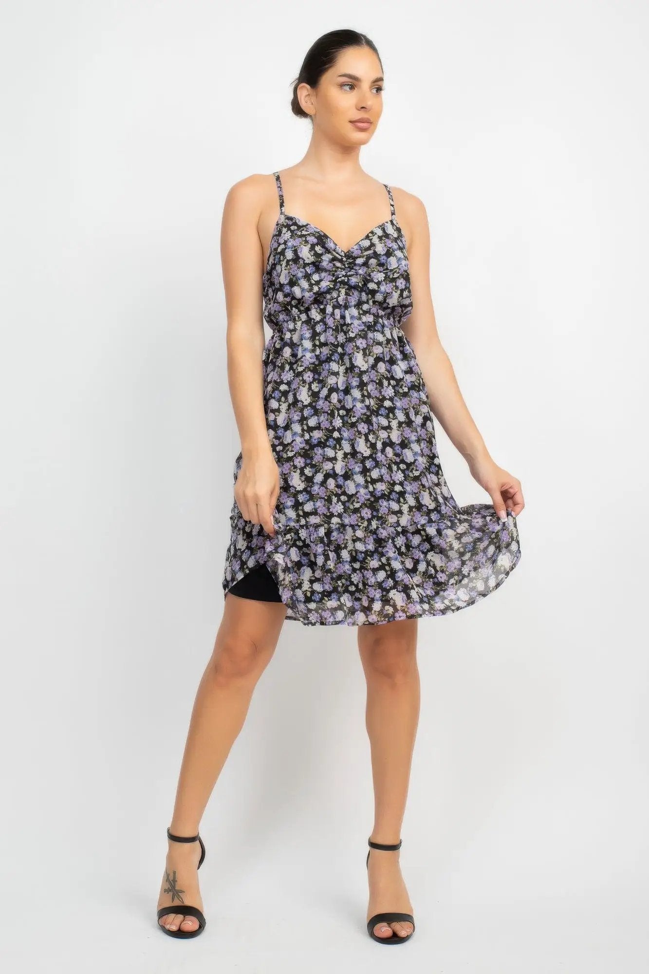 Double Strap Back Mini Dress