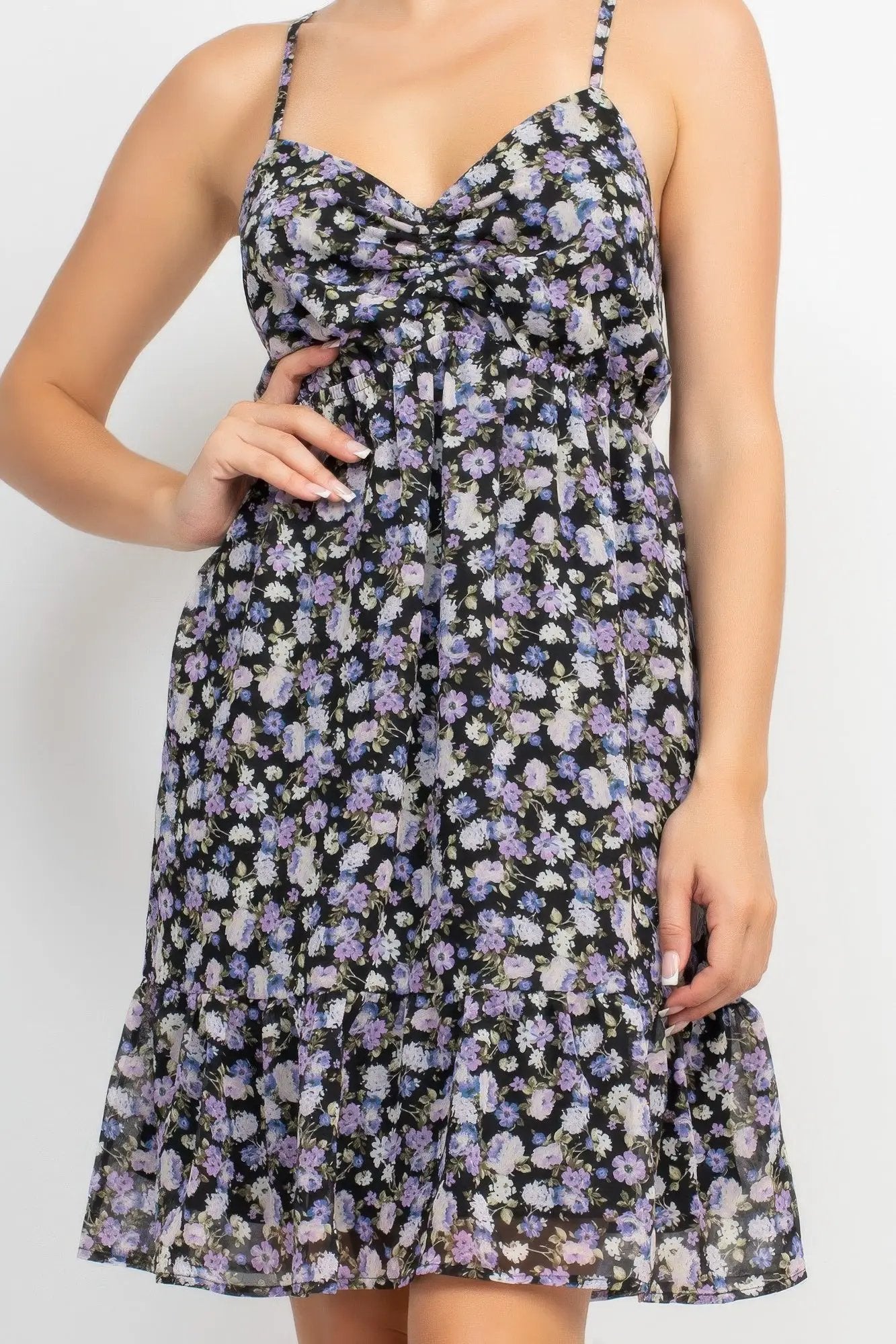 Double Strap Back Mini Dress