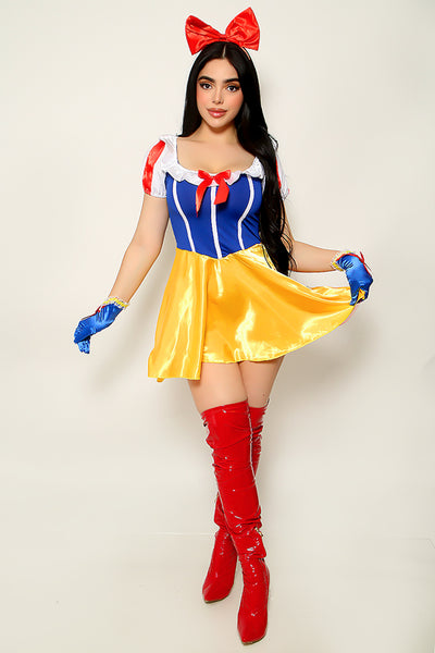 Yellow Blue Red Sexy Snow White Puff Tulle Costume