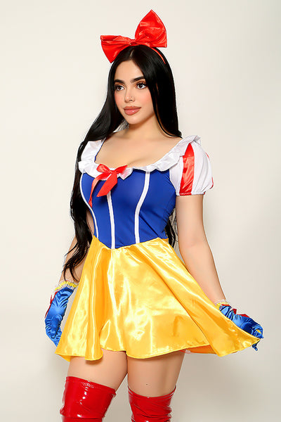 Yellow Blue Red Sexy Snow White Puff Tulle Costume