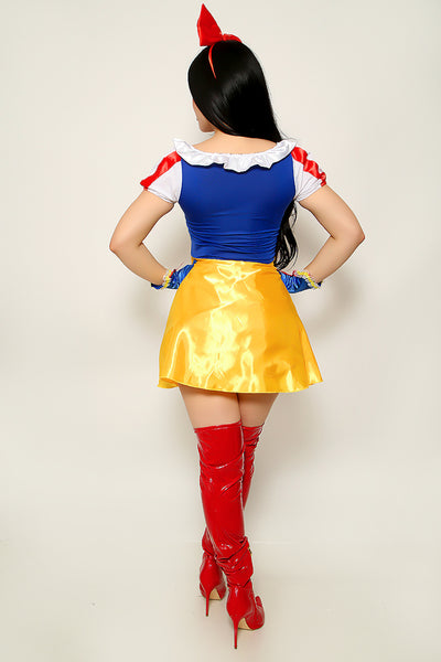 Yellow Blue Red Sexy Snow White Puff Tulle Costume