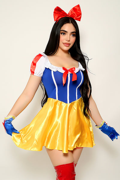 Yellow Blue Red Sexy Snow White Puff Tulle Costume