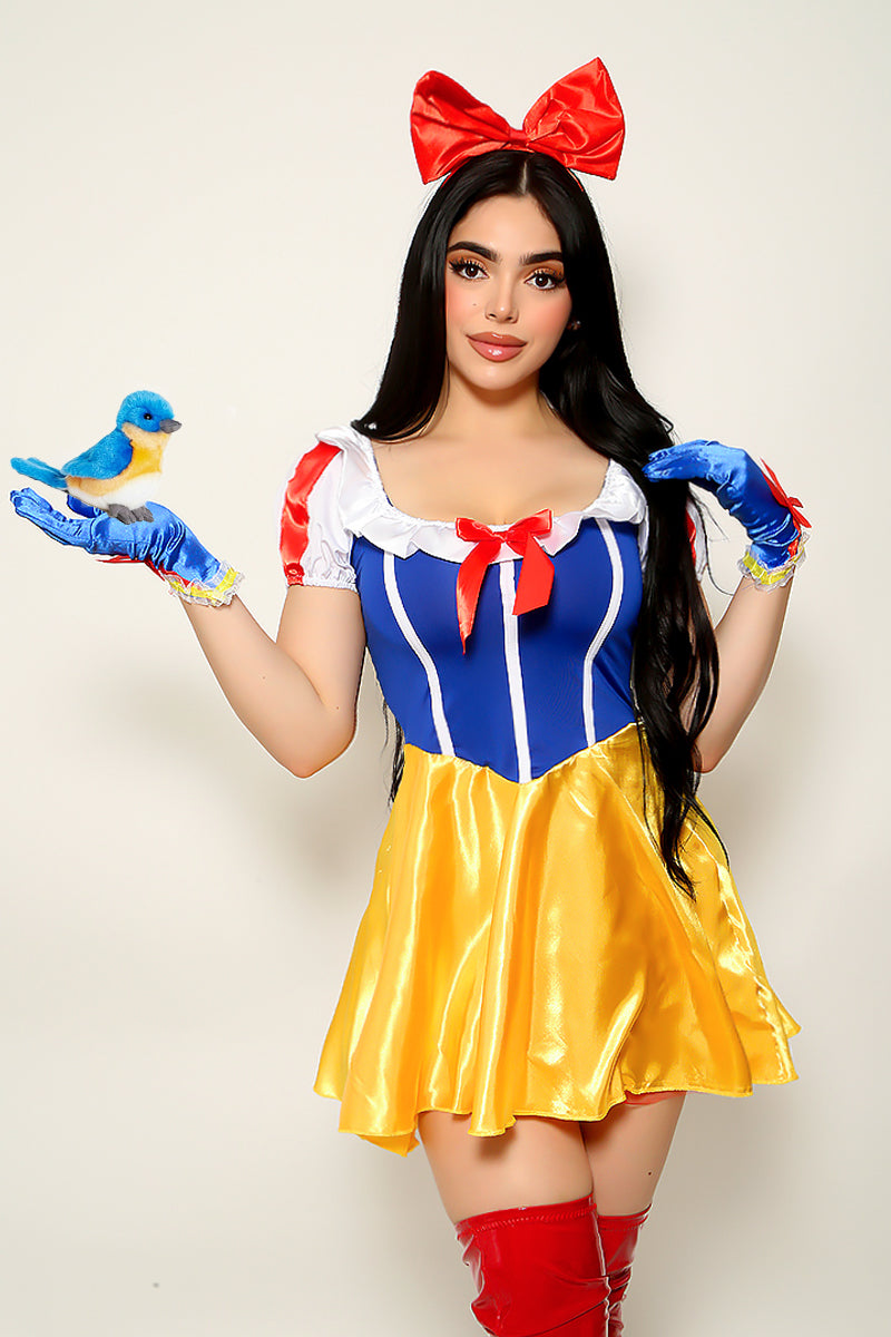 Yellow Blue Red Sexy Snow White Puff Tulle Costume