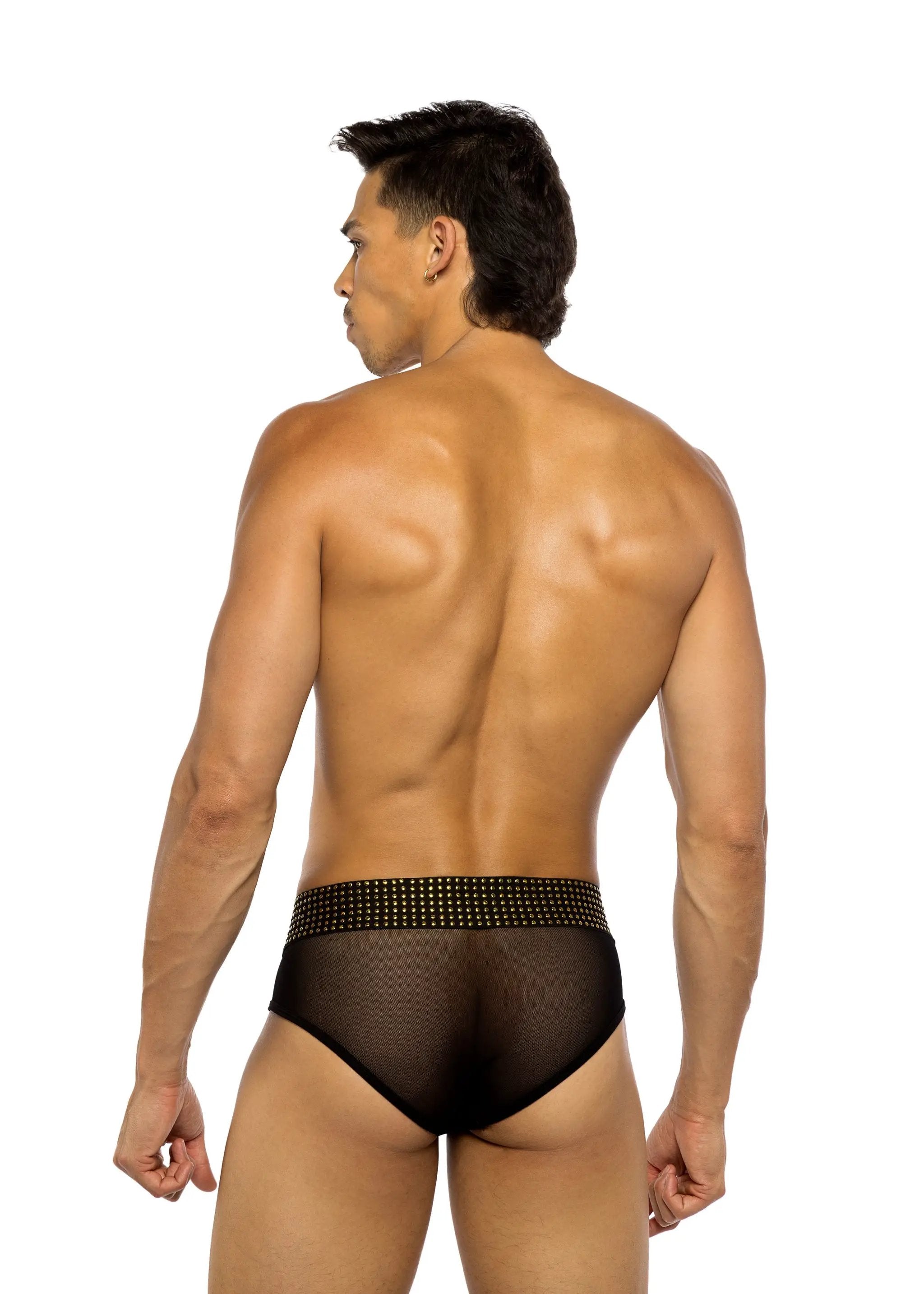 LI777 - Sacred Heart Briefs with Studded Elastic