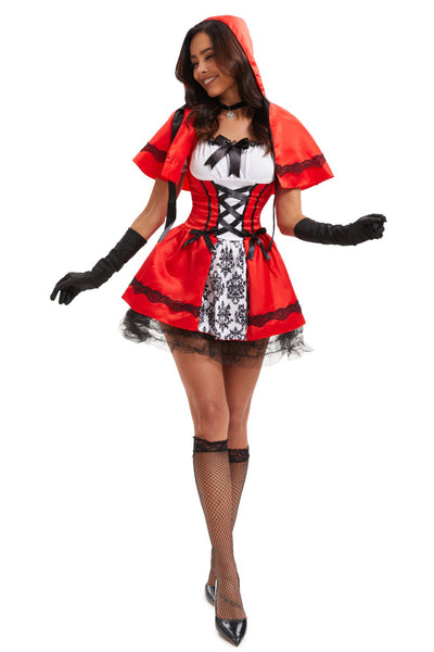 Red Black Cape Sexy Little Red Riding hood Costume