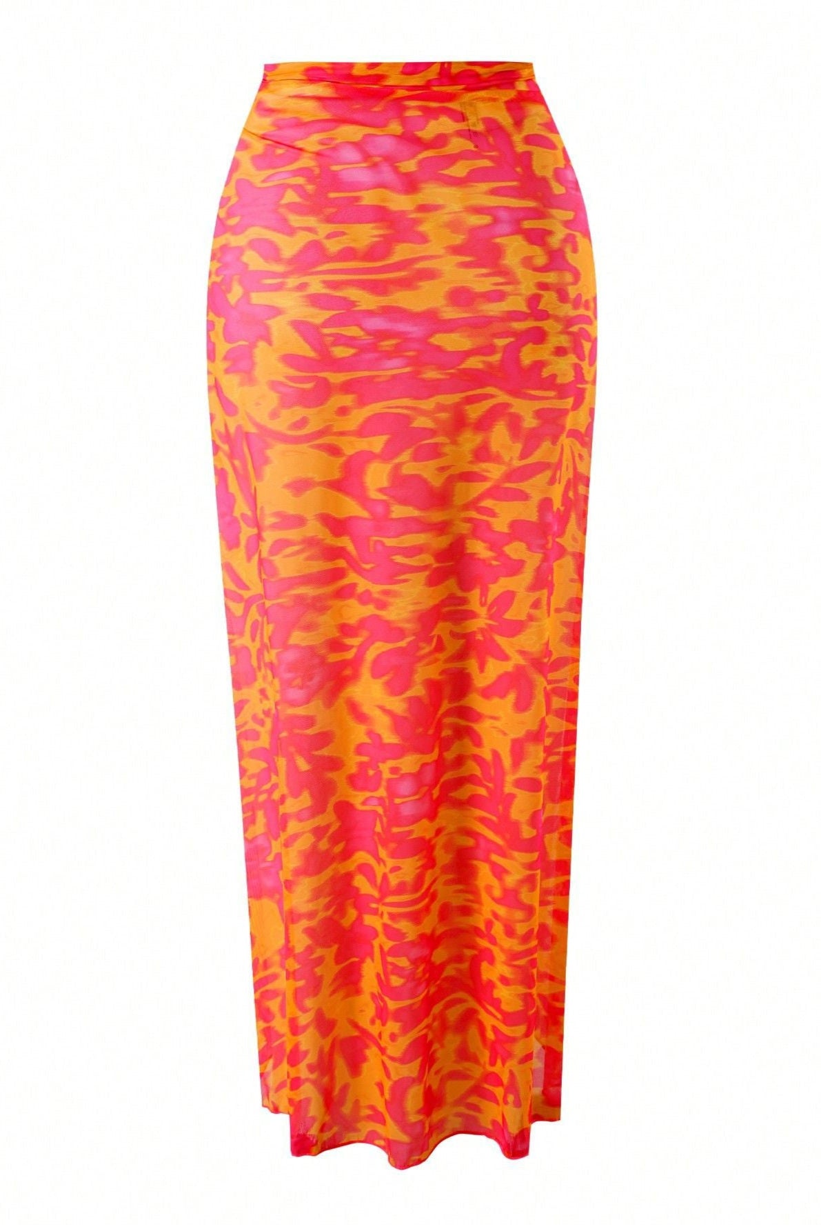 Orange Leopard One Should Monokini Maxi Cover-Up Skirt Sexy 2Pc Swimsuit Set