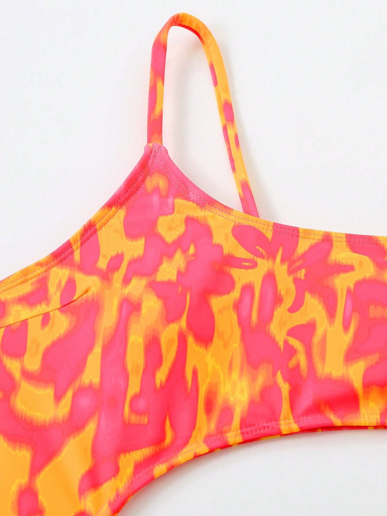 Orange Leopard One Should Monokini Maxi Cover-Up Skirt Sexy 2Pc Swimsuit Set