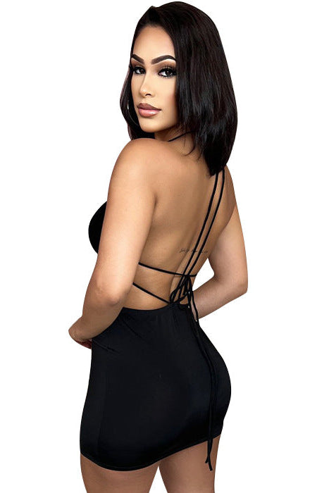sachin and babi light blue dress Backless Short Sequin Homecoming Dress 8808 Black / XSmall main image 1