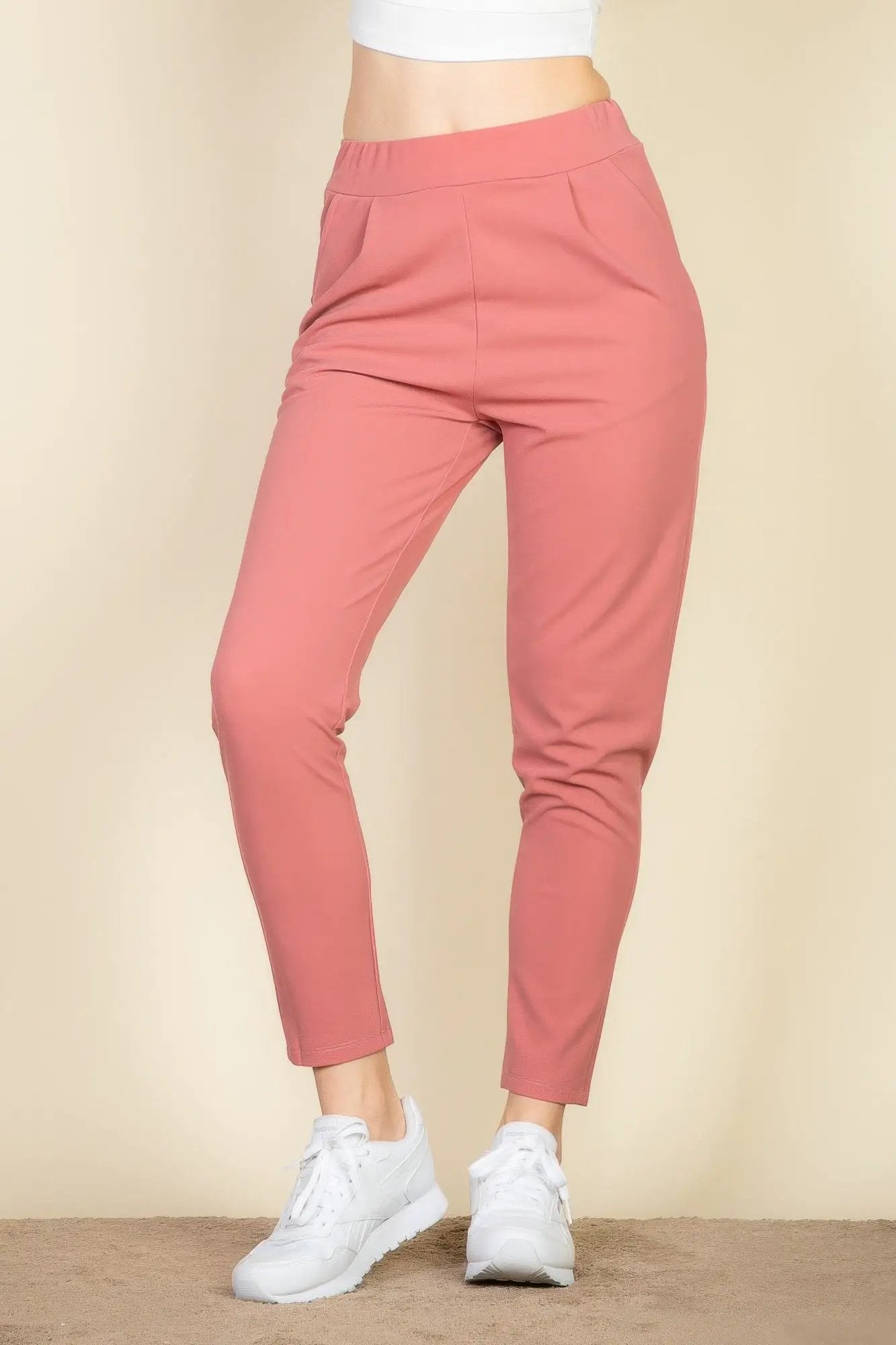 Pleat Front Tapered Trousers