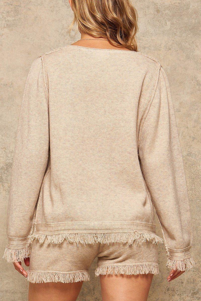 A Solid Knit Sweater - AMIClubwear