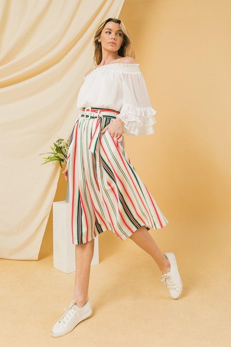 A Woven Midi Skirt - AMIClubwear