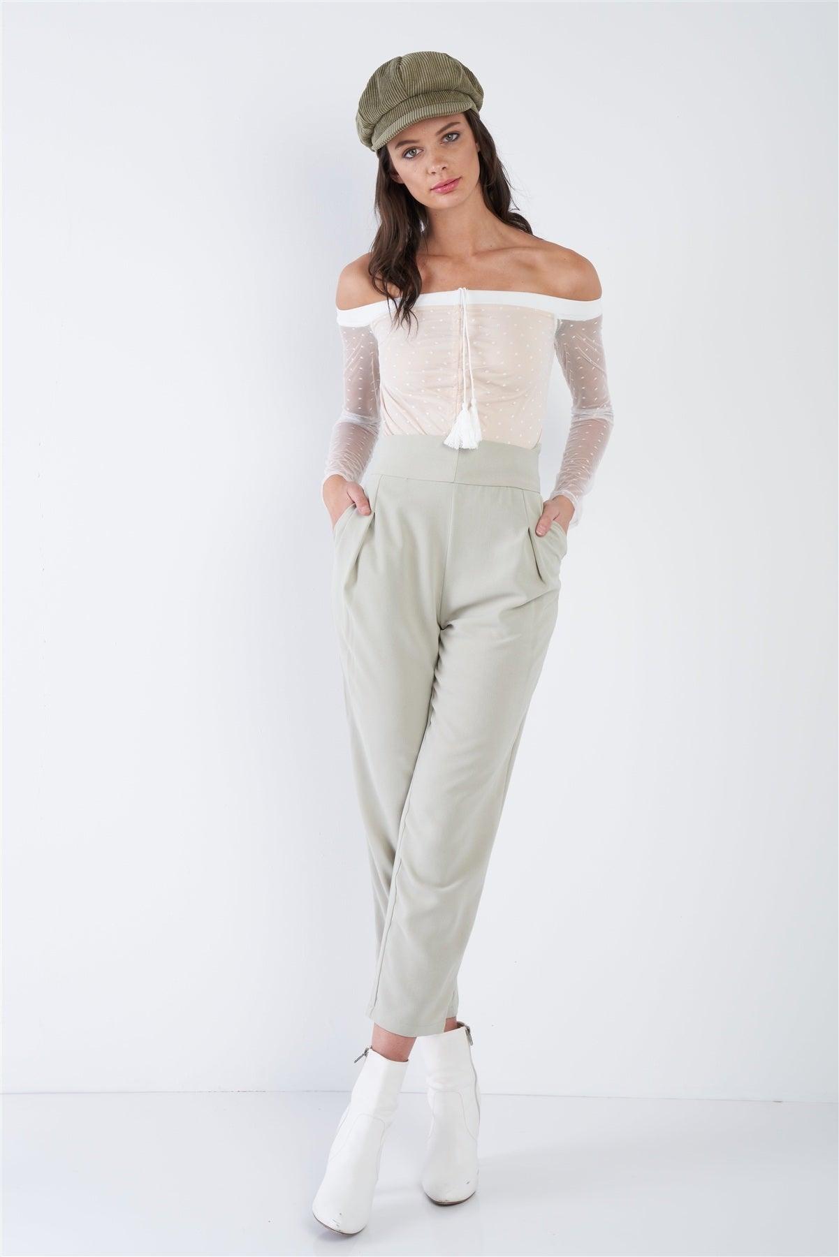 Ankle Skinny Leg Dress Pants - AMIClubwear