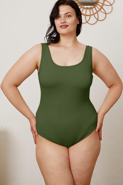 Basic Bae Full Size Square Neck Sleeveless Bodysuit - AMIClubwear