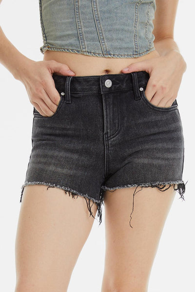 BAYEAS Raw Hem Denim Shorts - AMIClubwear