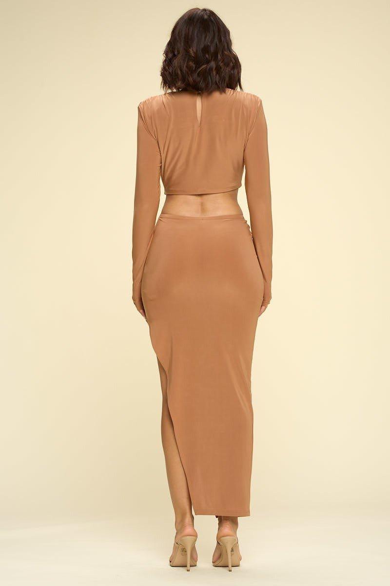 Bodycon Cut Out Midi Dress - AMIClubwear