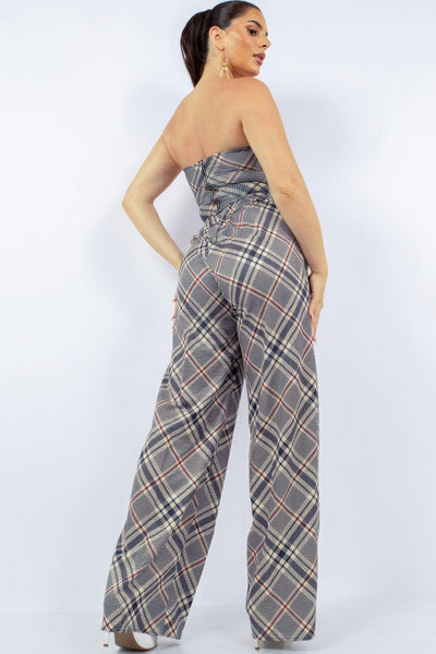 Bustier Top & Wide Pants Set - AMIClubwear