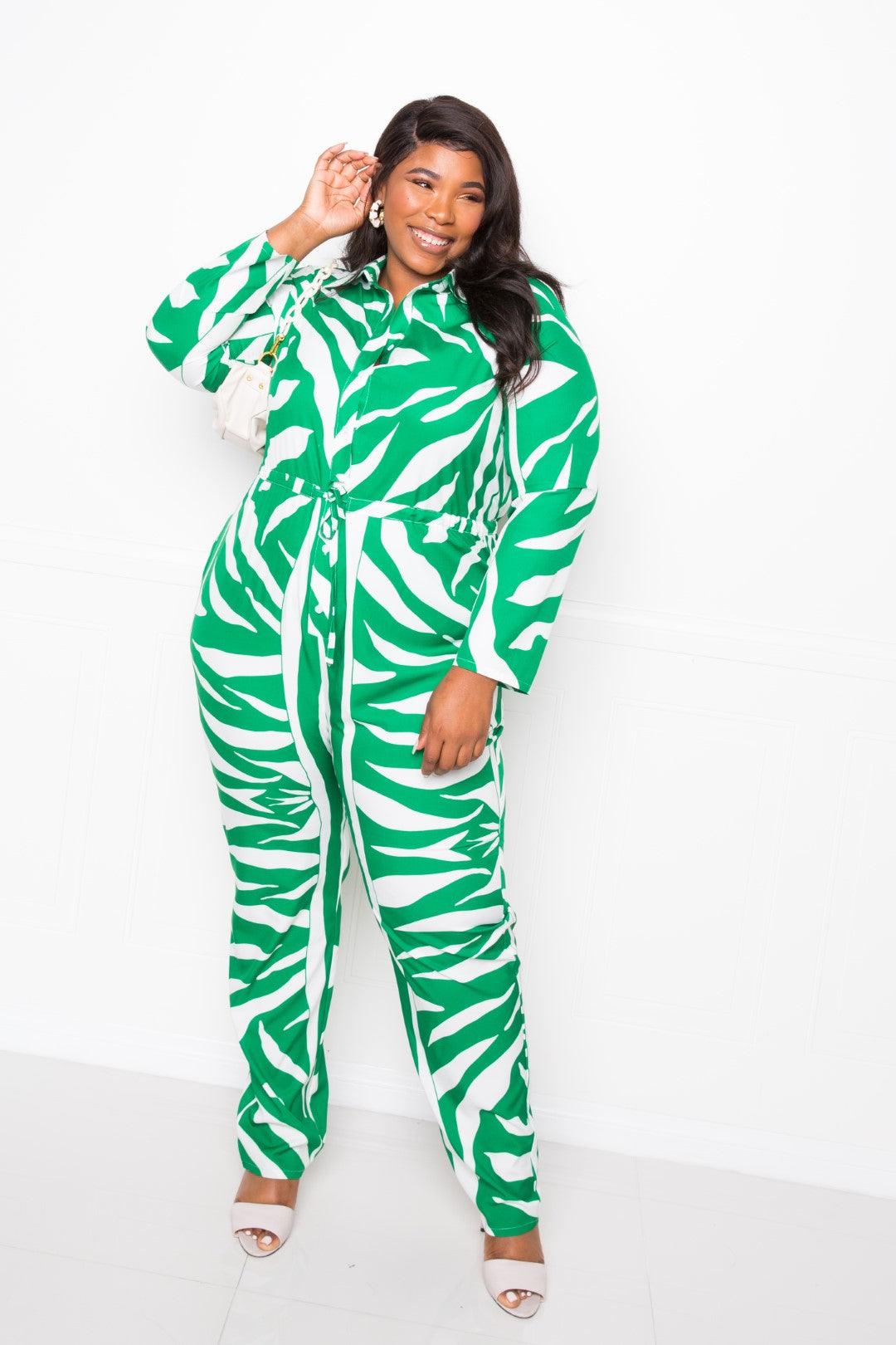 Button Up Long Sleeve Jumpsuit - AMIClubwear
