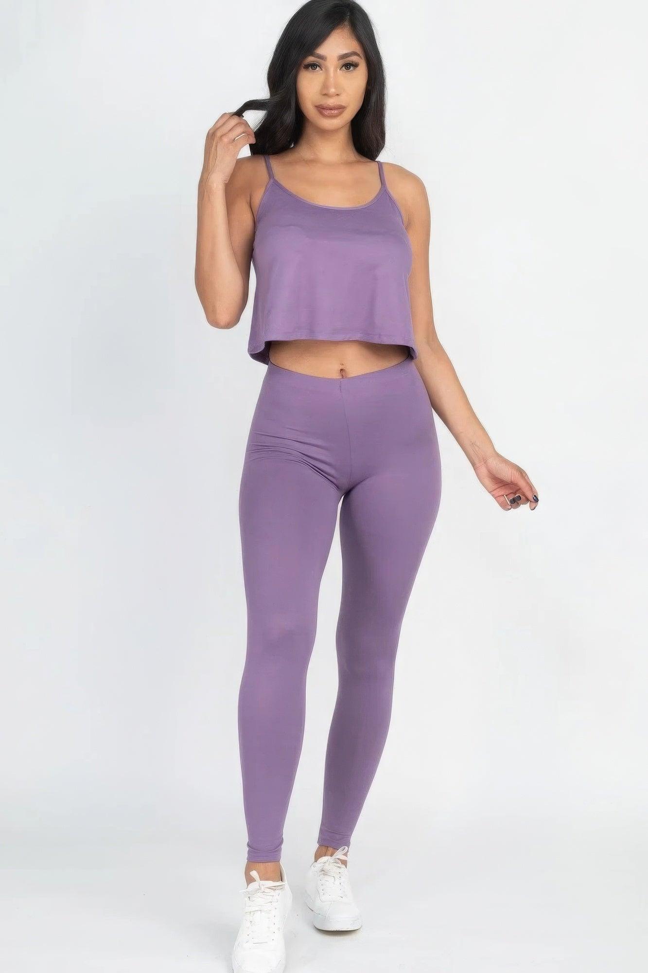 Cami Top And Leggings Set - AMIClubwear