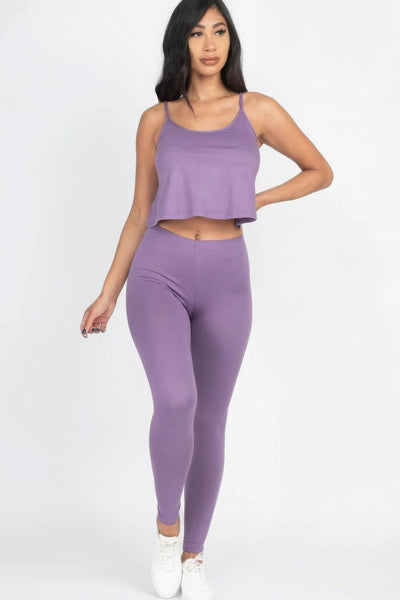 Cami Top And Leggings Set - AMIClubwear