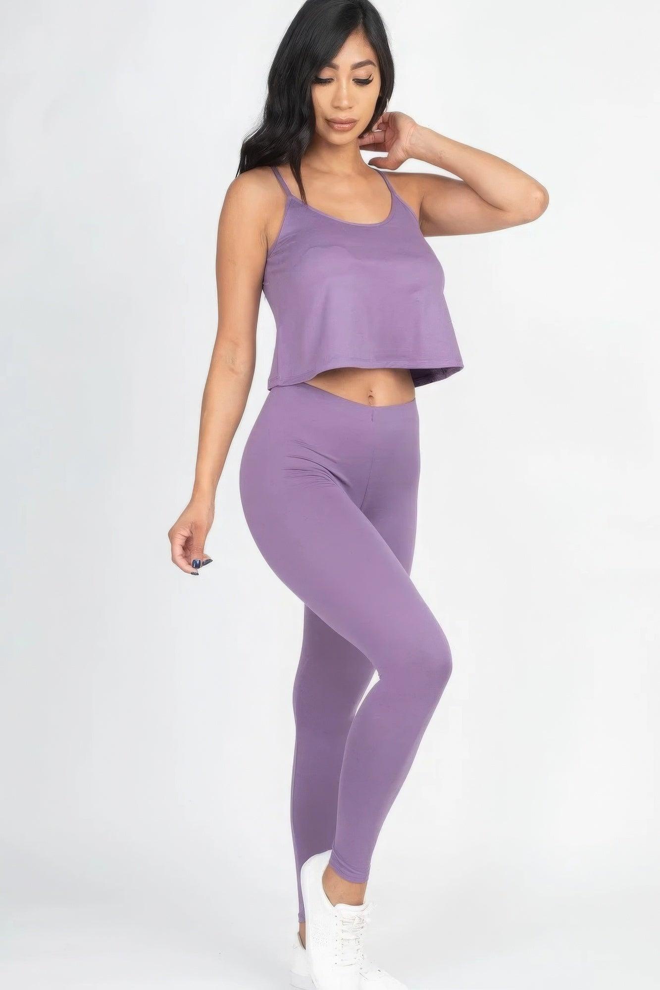 Cami Top And Leggings Set - AMIClubwear