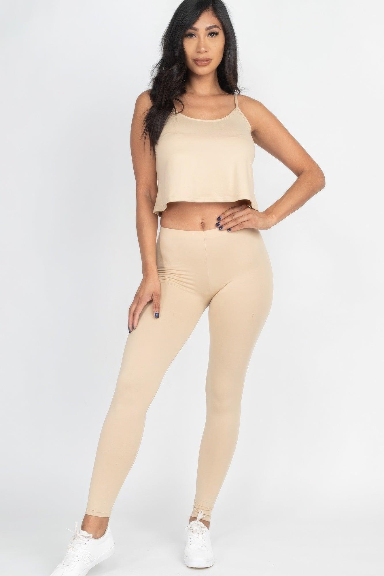 Cami Top And Leggings Set - AMIClubwear