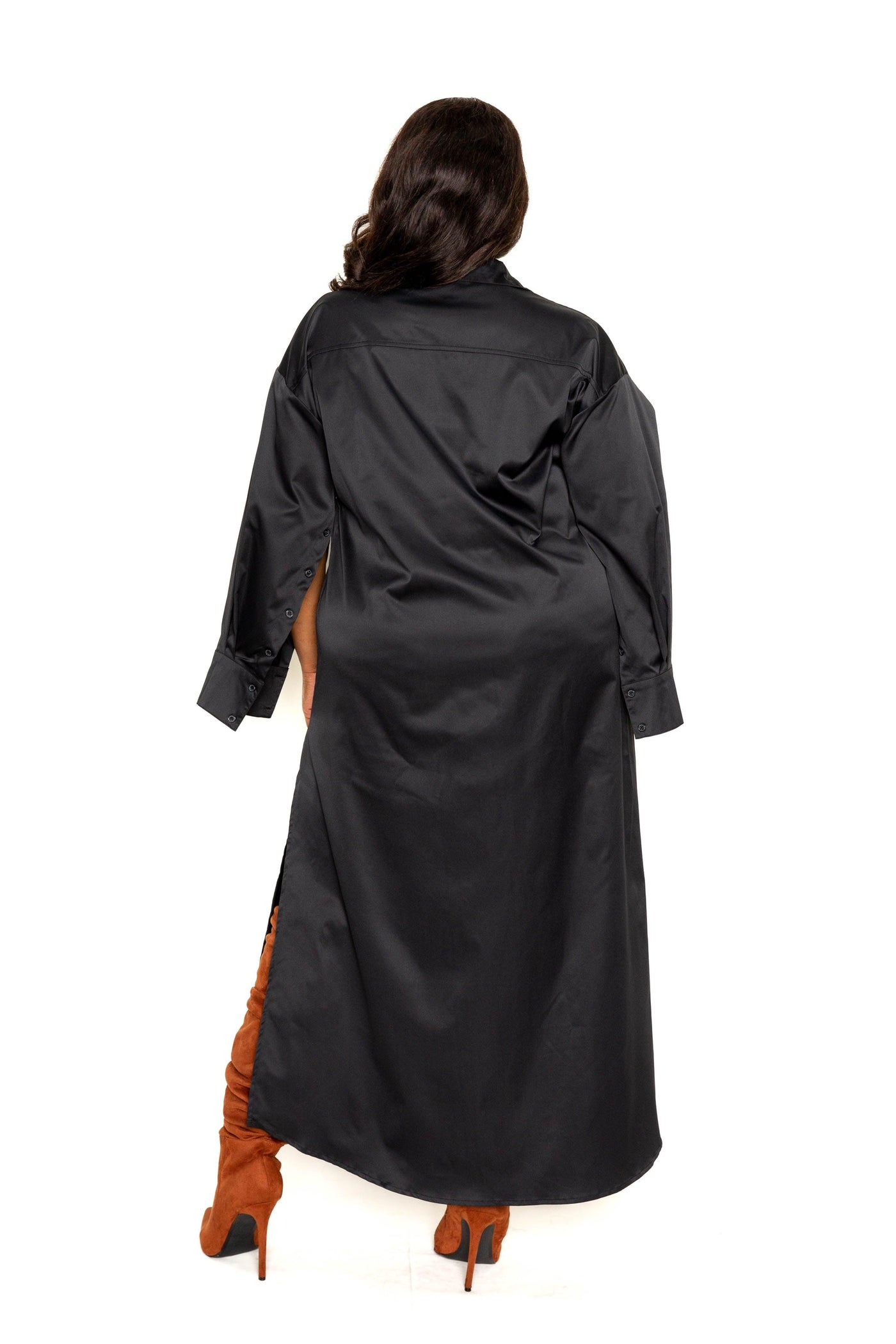 Cape Sleeve Shirt Dress - AMIClubwear