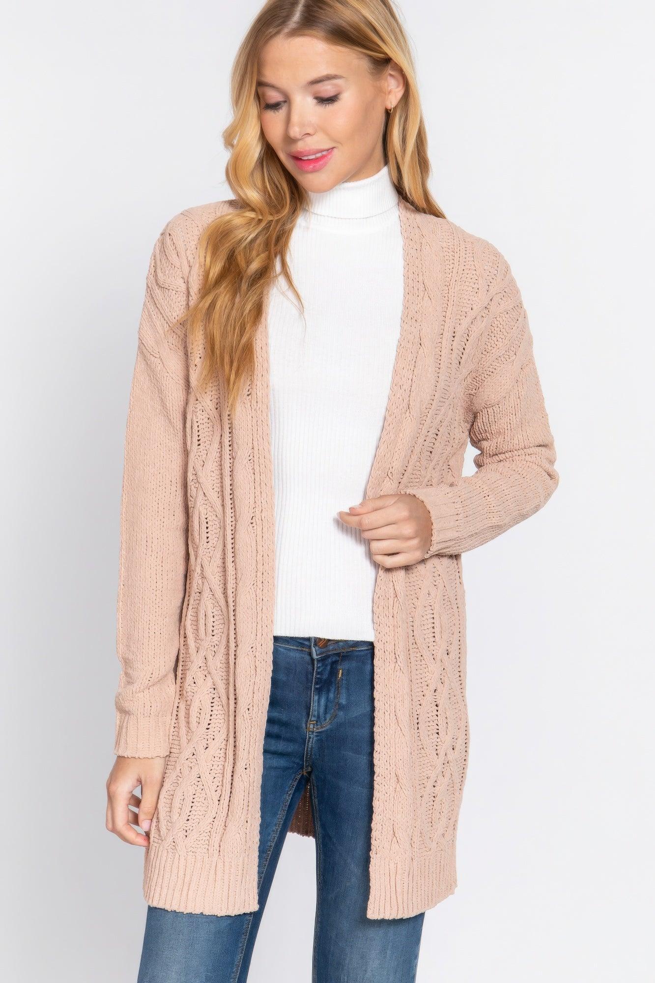 Chenille Sweater Cardigan - AMIClubwear