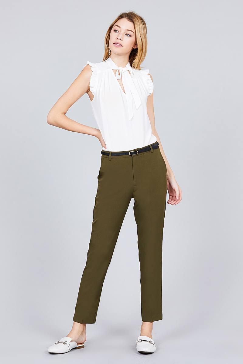 Classic Woven Pants W/belt - AMIClubwear