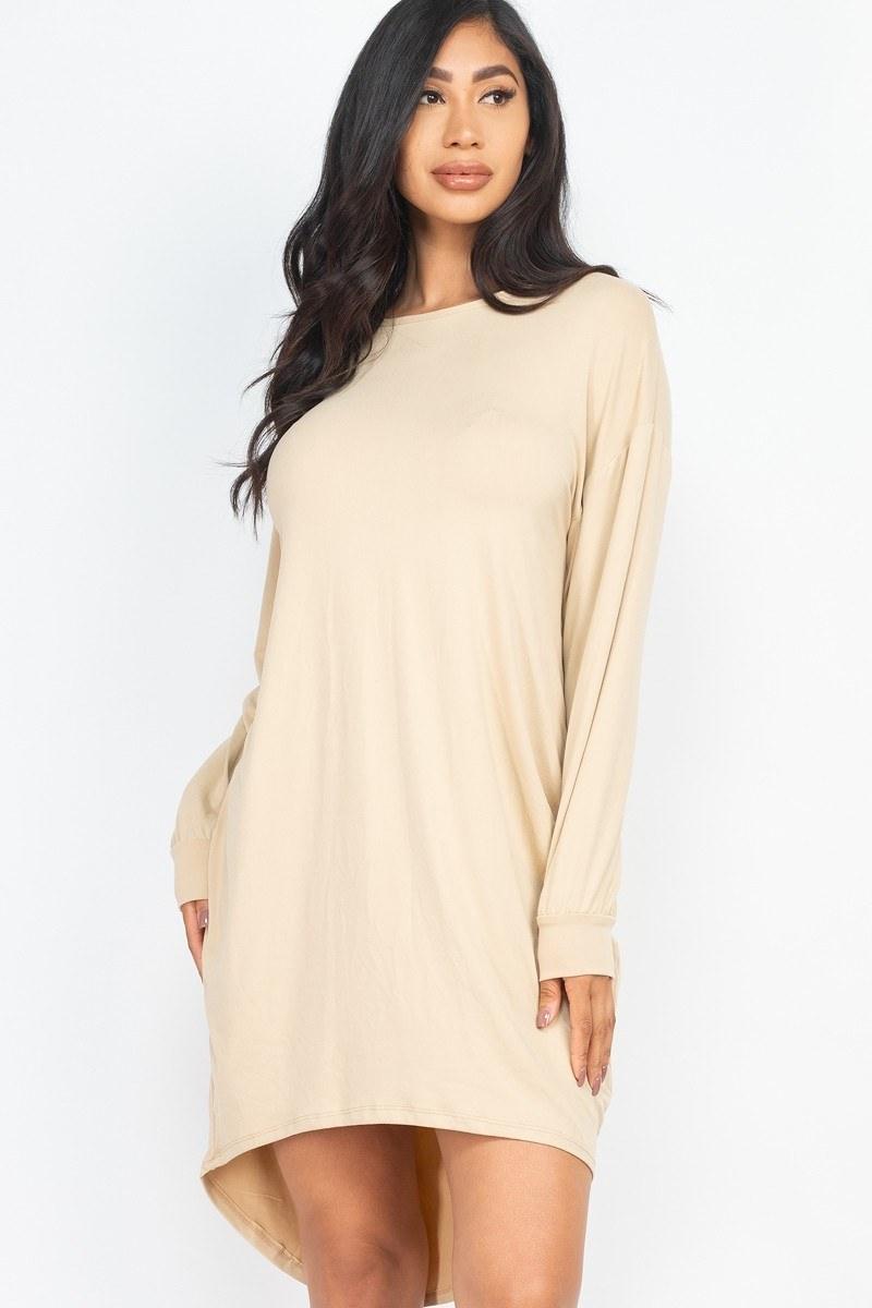 Cozy High Low Dress - AMIClubwear