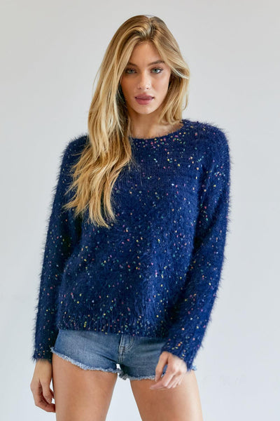 Cute Multi Color Polak Dot Sweater - AMIClubwear