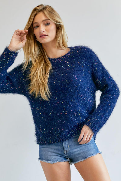 Cute Multi Color Polak Dot Sweater - AMIClubwear