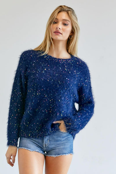 Cute Multi Color Polak Dot Sweater - AMIClubwear