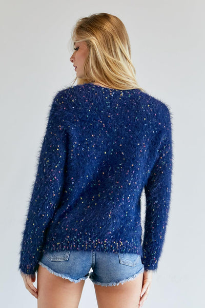 Cute Multi Color Polak Dot Sweater - AMIClubwear