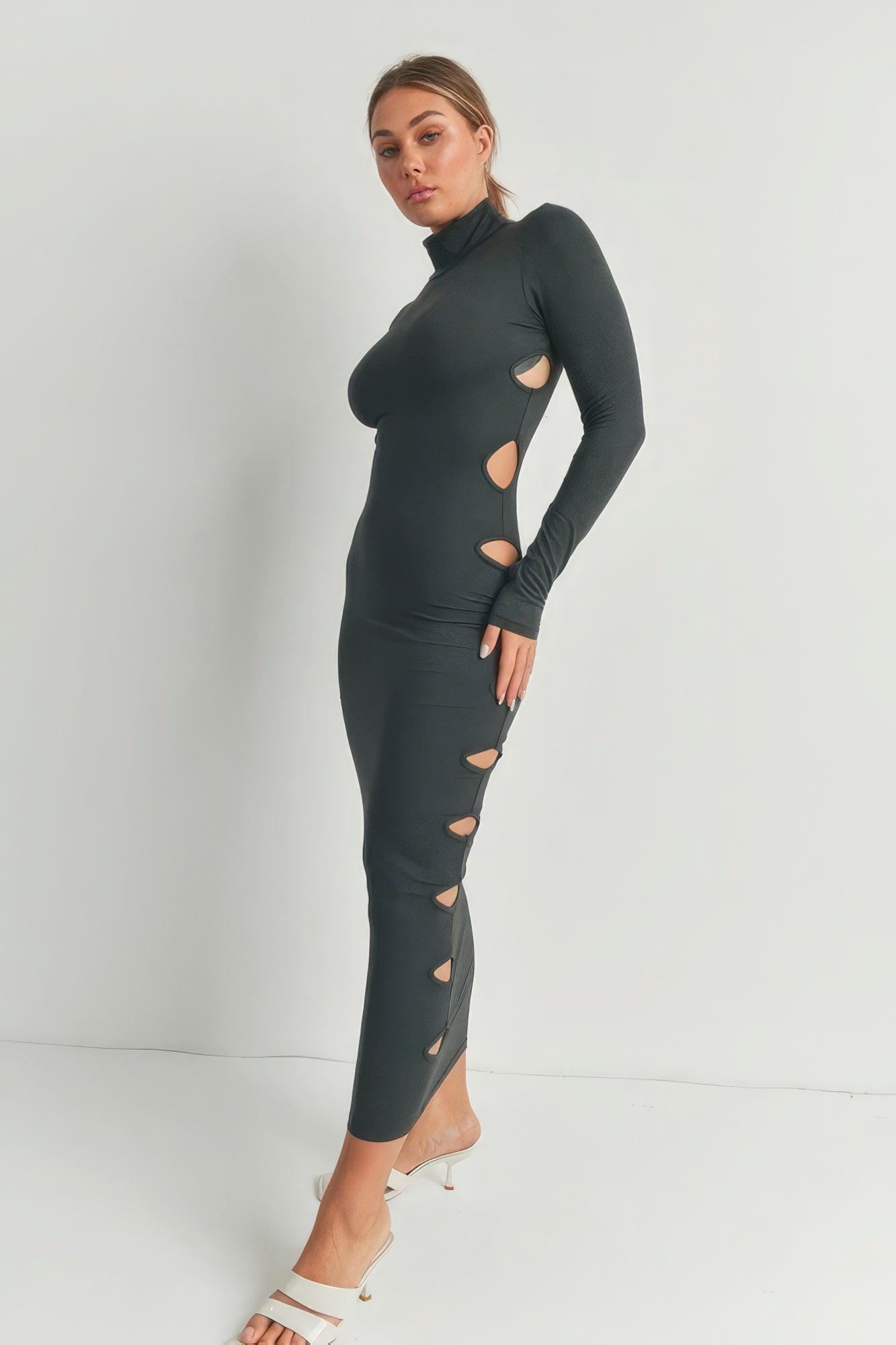Cutout Detail Maxi Dress - AMIClubwear