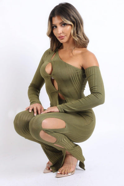 Cutout ribbed set - AMIClubwear