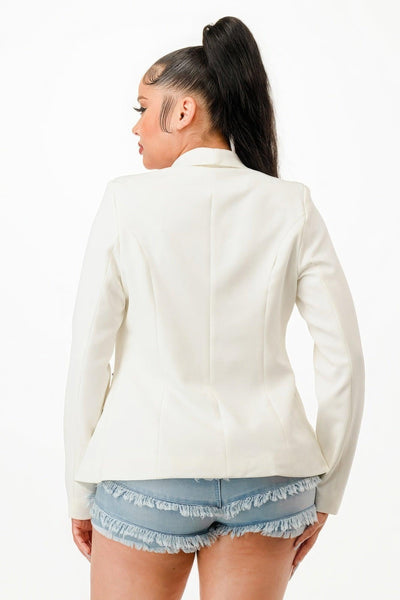 Double Breasted Blazer Jacket - AMIClubwear