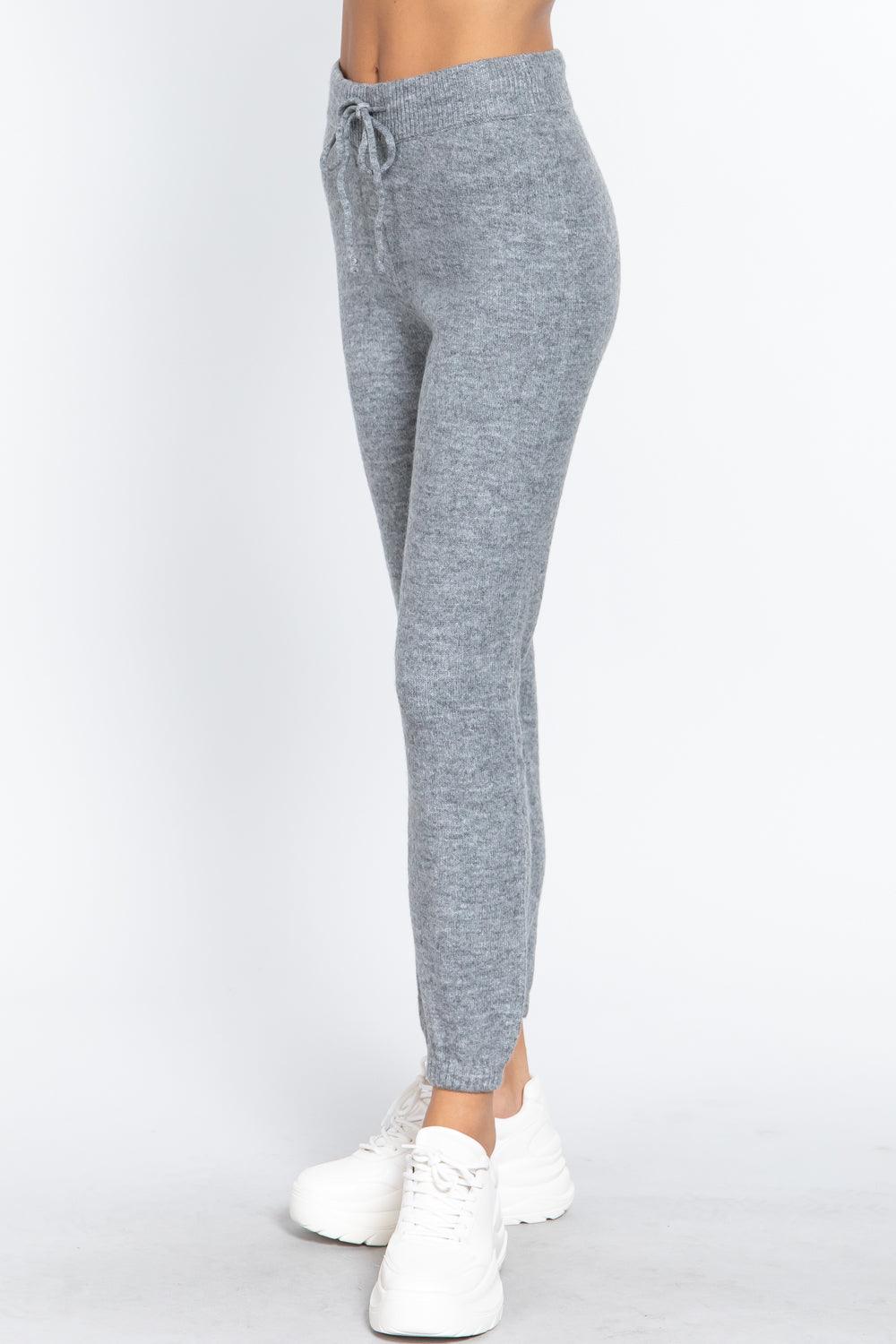 Drawstring Sweater Long Pants - AMIClubwear