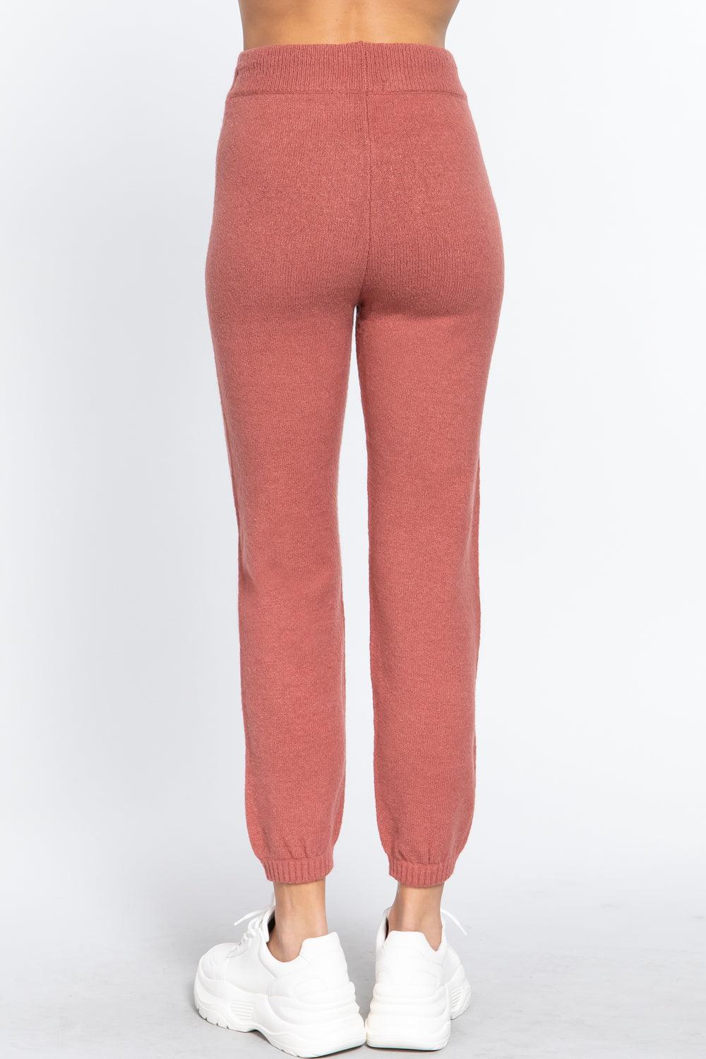 Drawstring Sweater Long Pants - AMIClubwear