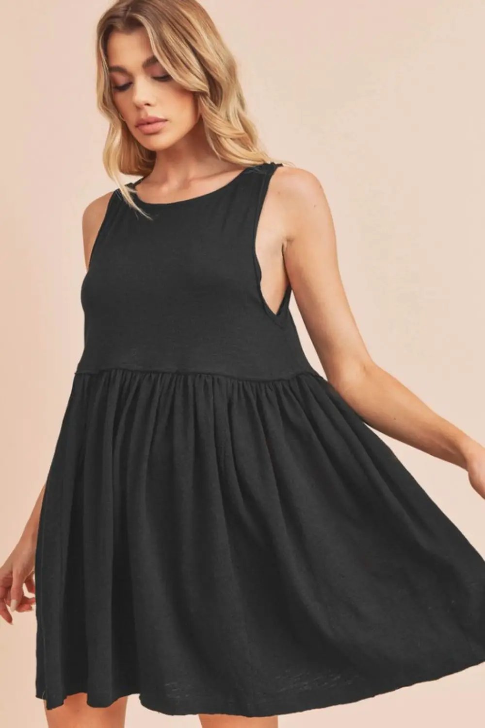Aemi + Co Round Neck Mini Tank Dress